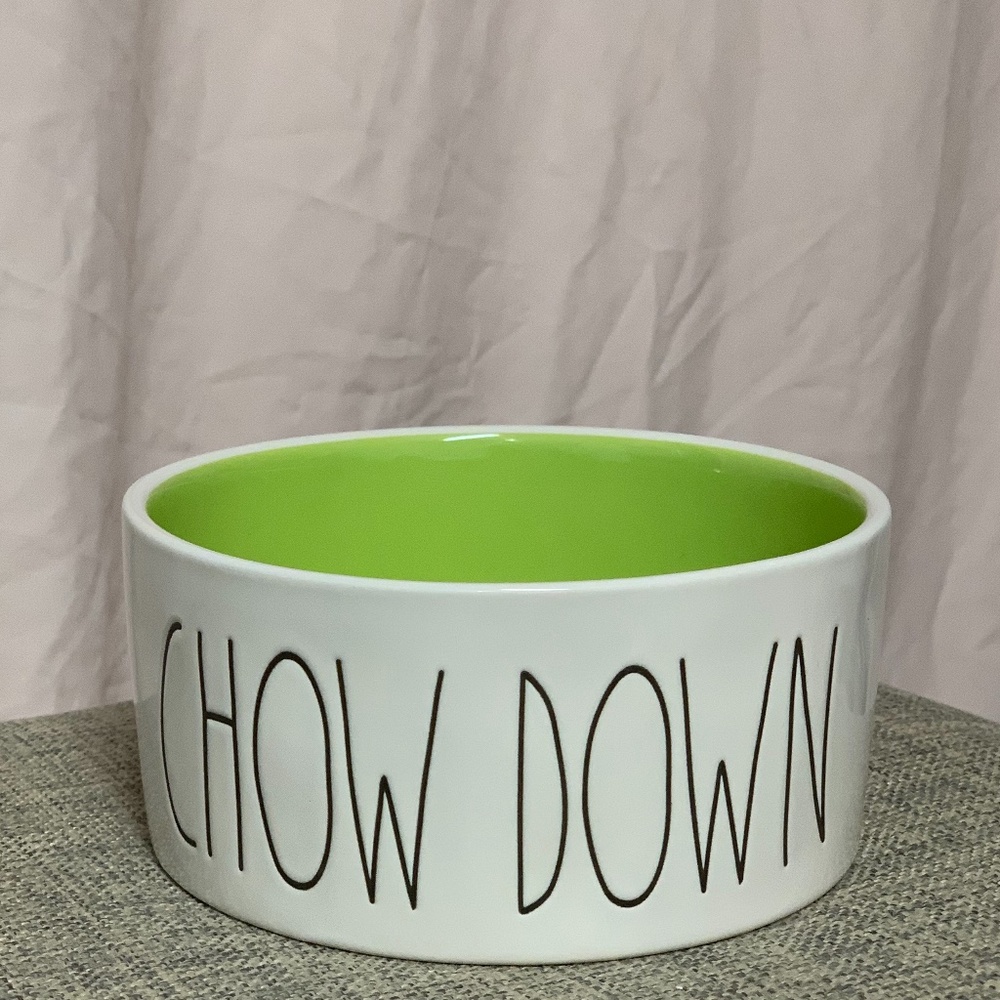 NEW Rae Dunn "CHOW DOWN" Pet Bowl